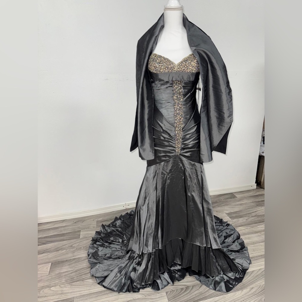 Elegant Evening Gown with Beaded Accents
